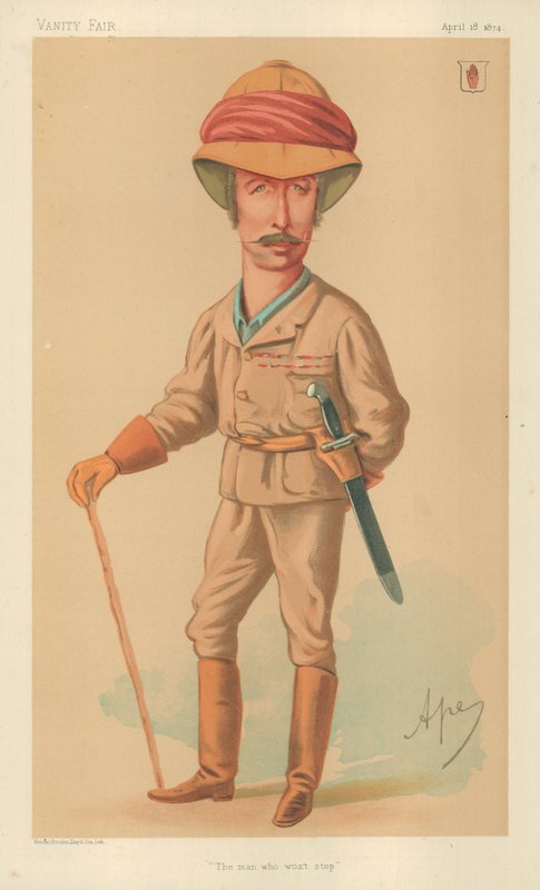 Sir Garnet J Wolseley, Człowiek, który nie przestaje, 18 kwietnia 1874, komiks Vanity Fair autorstwa Carlo Pellegrini