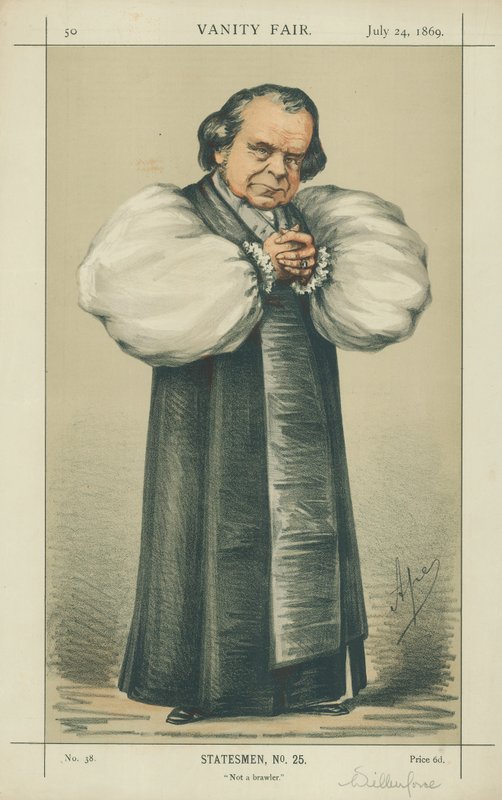 Biskup Oksfordu, nie awanturnik, 24 lipca 1869, komiks Vanity Fair autorstwa Carlo Pellegrini