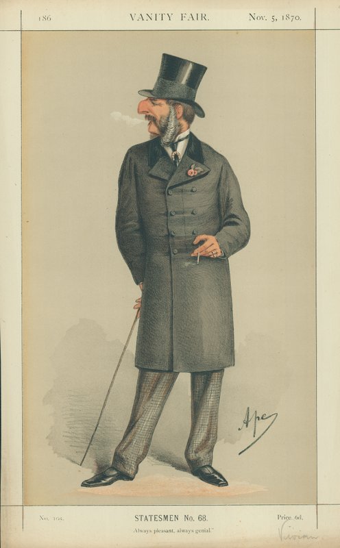 Hon J C Vivian, Zawsze przyjemny, zawsze miły, 5 listopada 1870, komiks Vanity Fair autorstwa Carlo Pellegrini