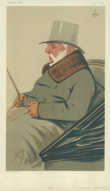 Markiz Tweddale, weteran z półwyspu, 8 stycznia 1876, rysunek Vanity Fair autorstwa Carlo Pellegrini