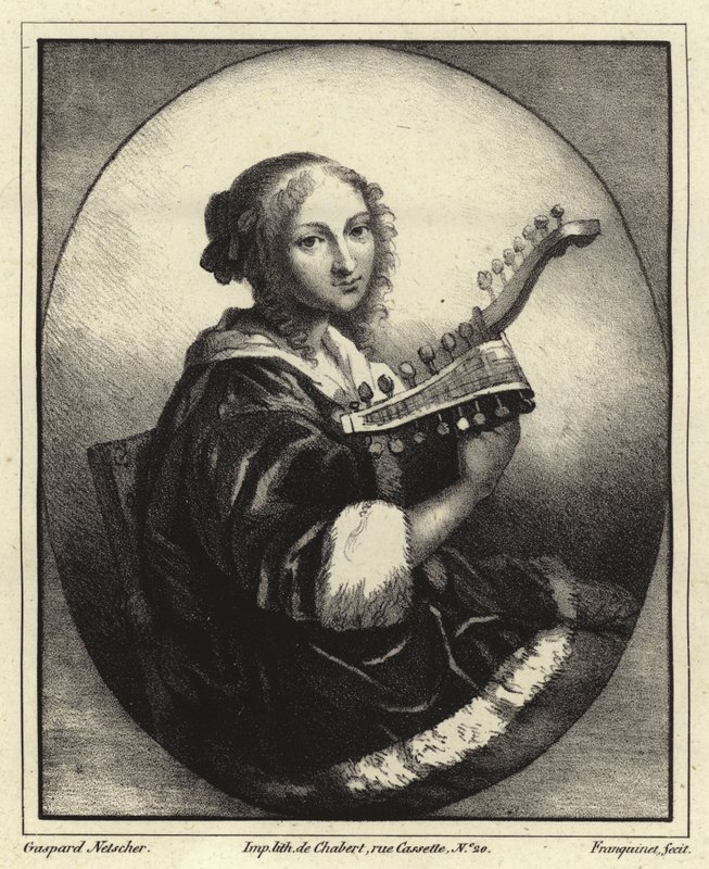 Portret muzyka autorstwa Caspar Netscher