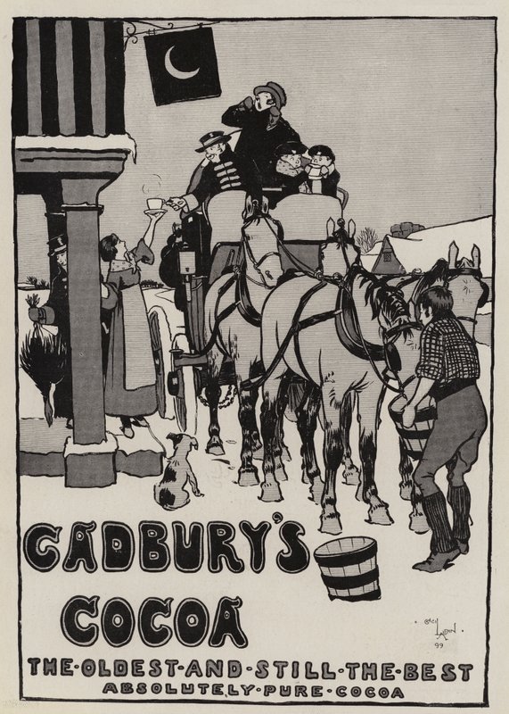 Reklama, Kakao Cadbury autorstwa Cecil Charles Windsor Aldin
