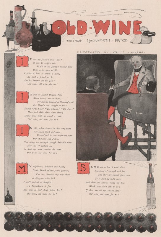 Stare wino, autorstwa Winthropa Mackwortha Praeda autorstwa Cecil Charles Windsor Aldin