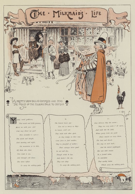 Życie mleczarki, autorstwa Martina Parkera autorstwa Cecil Charles Windsor Aldin