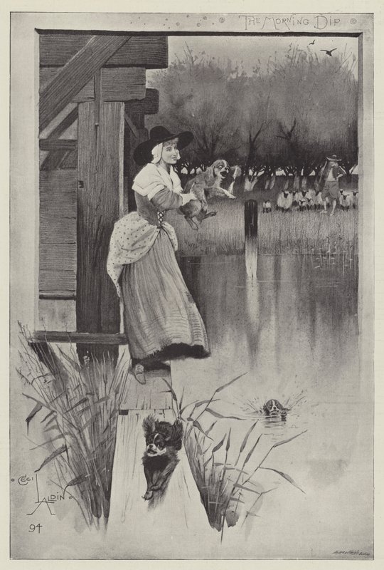 poranny dip autorstwa Cecil Charles Windsor Aldin