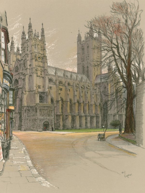 Katedra w Canterbury autorstwa Cecil Charles Windsor Aldin