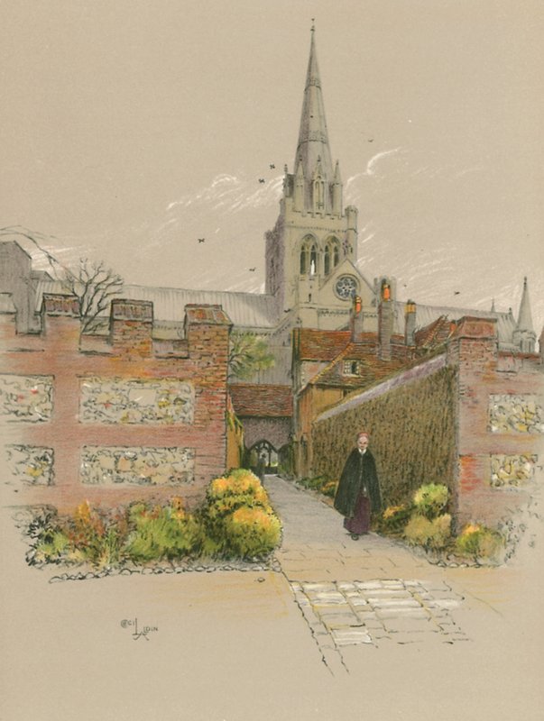 Katedra Chichester autorstwa Cecil Charles Windsor Aldin