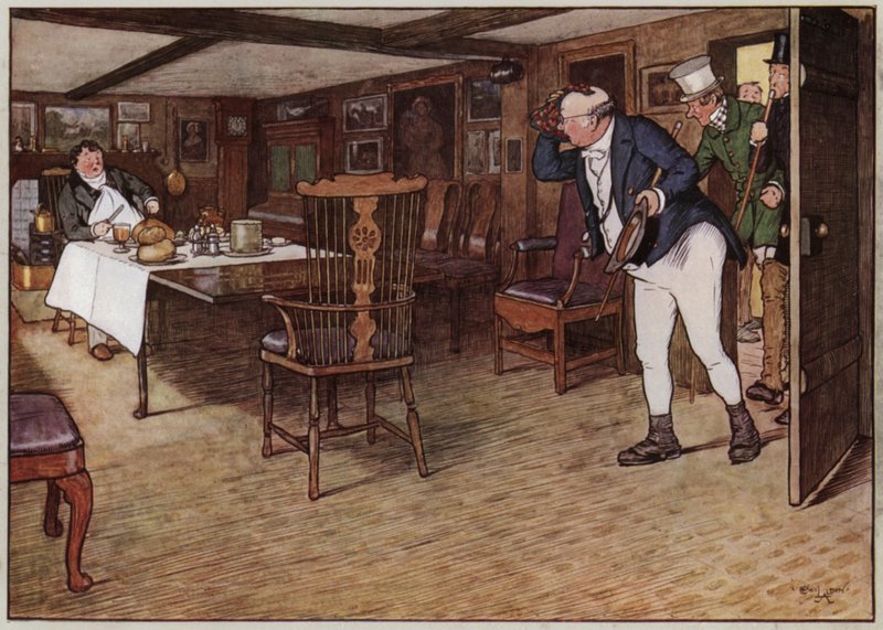Ilustracja do The Pickwick Papers autorstwa Cecila Aldina (kolor lito) autorstwa Cecil Charles Windsor Aldin