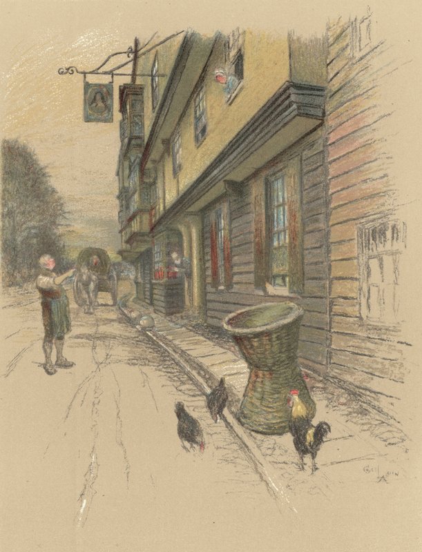 Głowa króla, Chigwell autorstwa Cecil Charles Windsor Aldin
