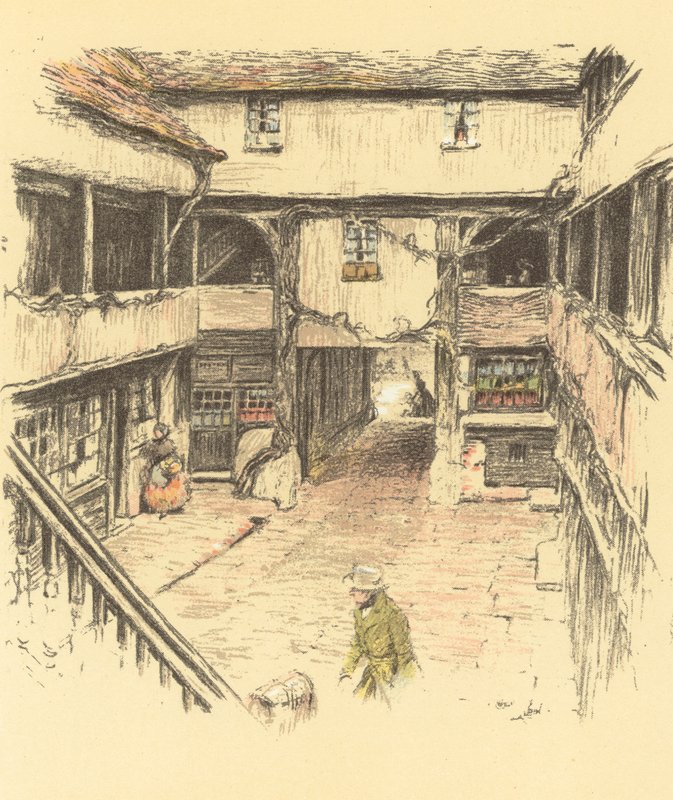 Nowa gospoda, Gloucester autorstwa Cecil Charles Windsor Aldin