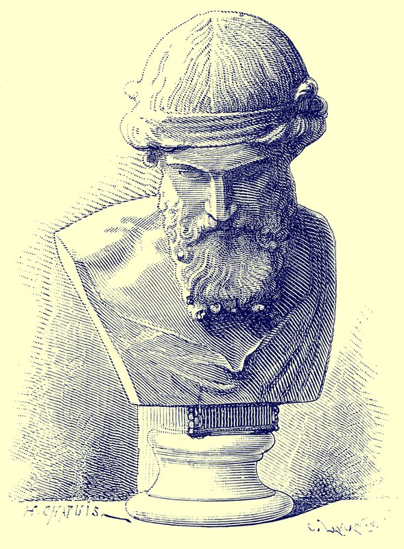 Platon, ilustracja z „Historii Rzymu” Victora Duruy, opublikowana w 1884 r. (obraz ulepszony cyfrowo) autorstwa Chapuis