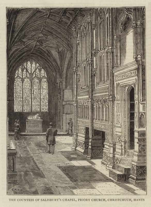 Kaplica Hrabiny Salisbury, Priory Church, Christchuch, Hants autorstwa Charles A. Cox