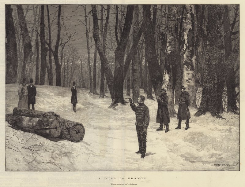 Pojedynek we Francji autorstwa Charles Auguste Loye