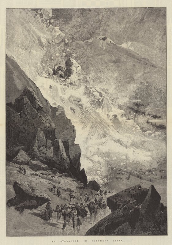 Lawina w północnych Włoszech autorstwa Charles Auguste Loye
