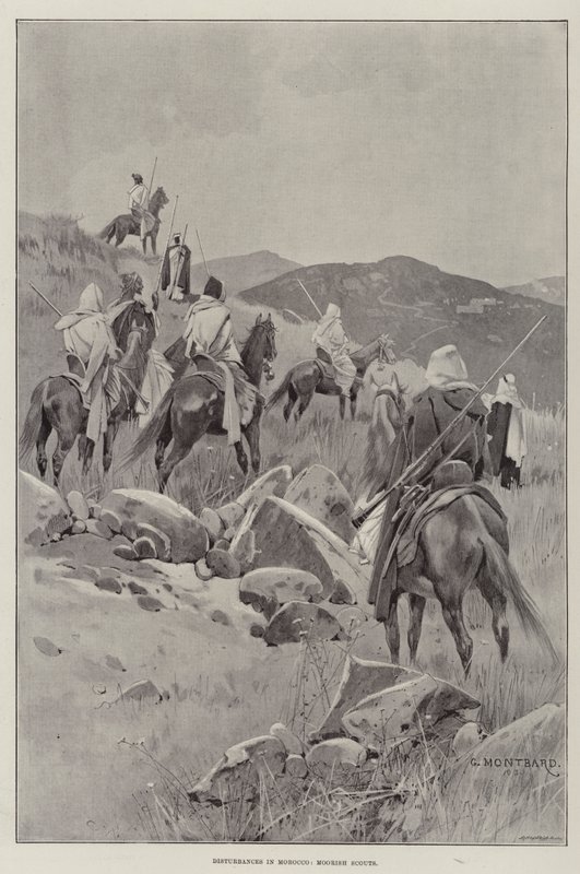 Niepokoje w Maroku, Maurowie harcerze autorstwa Charles Auguste Loye