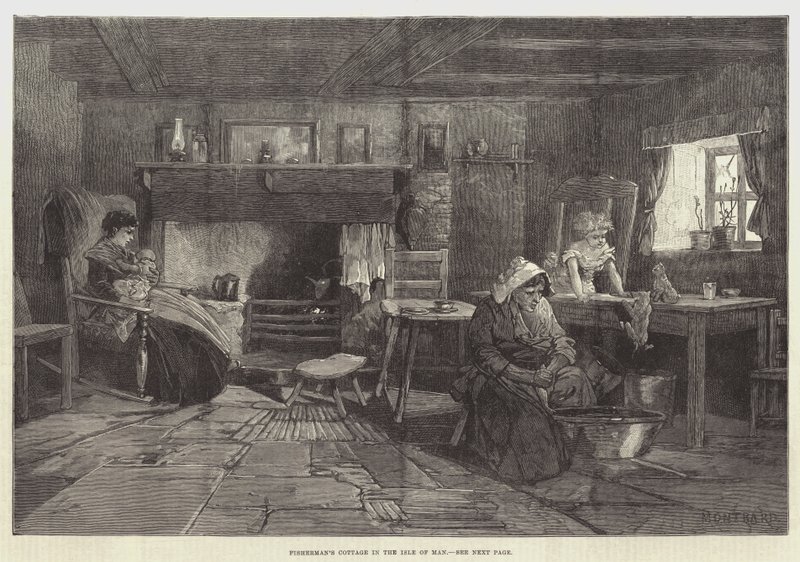 Chata Rybaka na Wyspie Man autorstwa Charles Auguste Loye