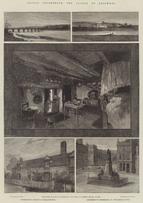 George Stephenson, ojciec kolei autorstwa Charles Auguste Loye