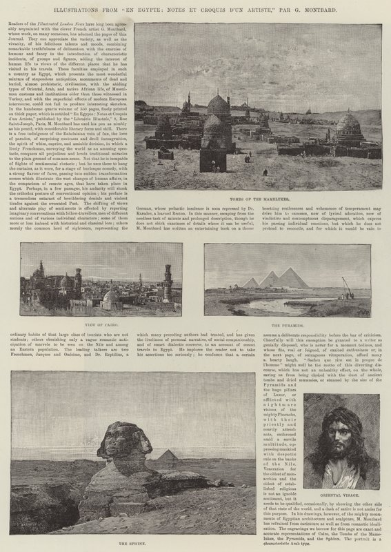 Ilustracje z książki "W Egipcie, notatki i szkice artysty". autorstwa Charles Auguste Loye