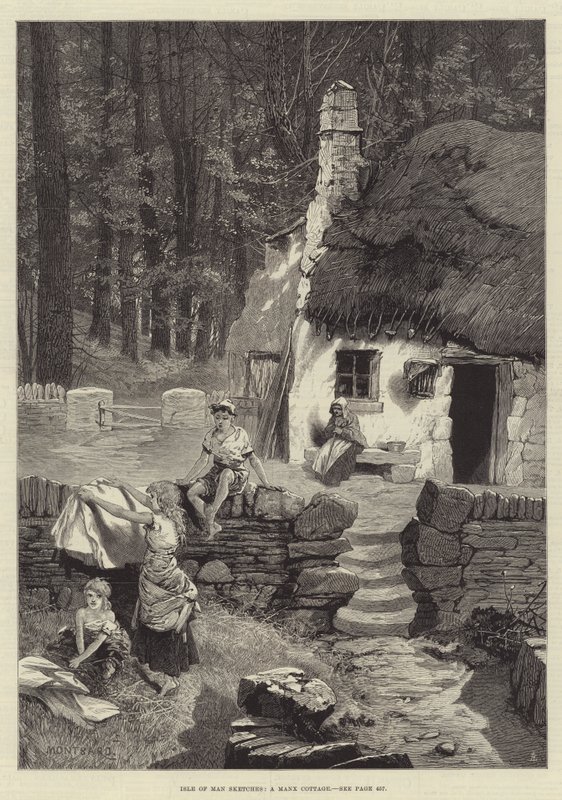 Szkice z wyspy Man, domek z wyspy Man autorstwa Charles Auguste Loye