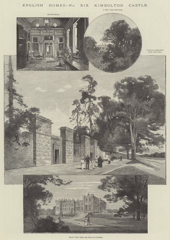 Zamek Kimbolton autorstwa Charles Auguste Loye