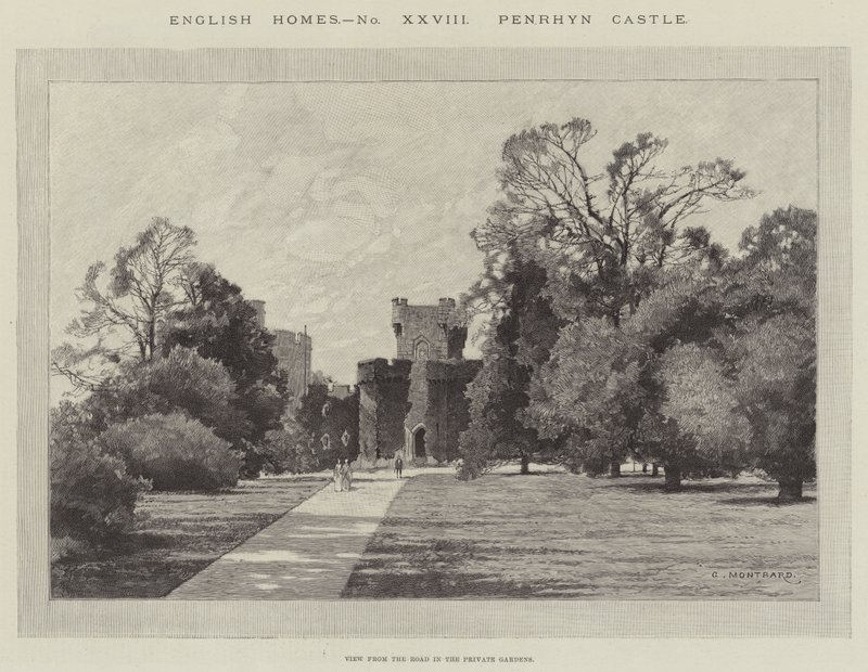 Zamek Penrhyn autorstwa Charles Auguste Loye