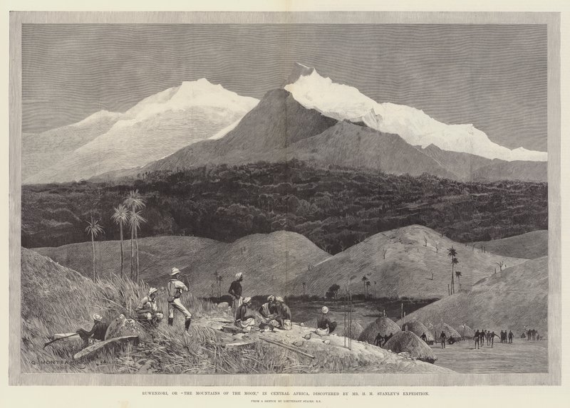Ruwenzori, czyli Góry Księżycowe, w Afryce Środkowej, odkryte przez ekspedycję pana H. M. Stanleya autorstwa Charles Auguste Loye