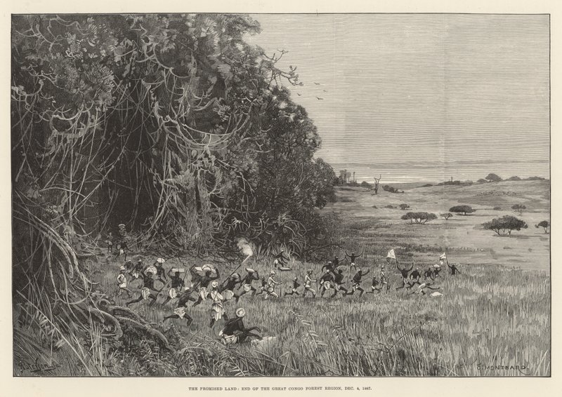 Emin Pasha Relief Expedition należąca do Stanleya autorstwa Charles Auguste Loye