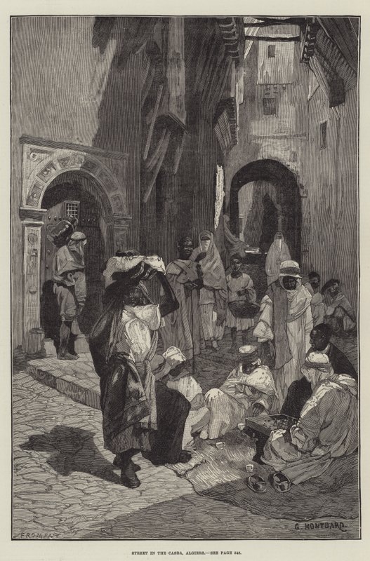 Ulica w Casba, Algier autorstwa Charles Auguste Loye