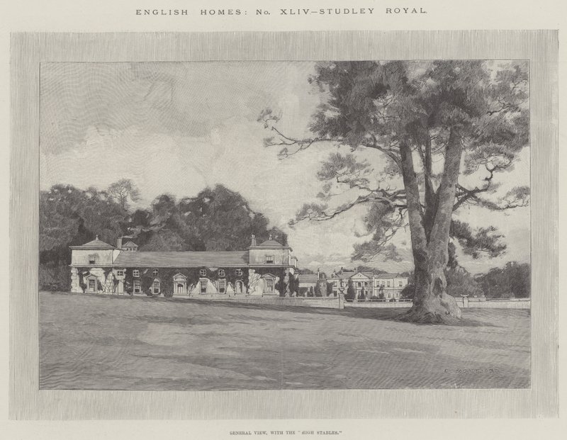 Studley Royal autorstwa Charles Auguste Loye