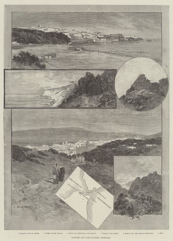 Tanger i Cape Spartel, Maroko autorstwa Charles Auguste Loye