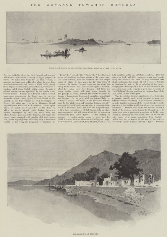 Natarcie w kierunku Dongoli autorstwa Charles Auguste Loye