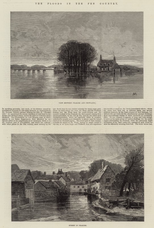 Powodzie w Krainie Fen autorstwa Charles Auguste Loye