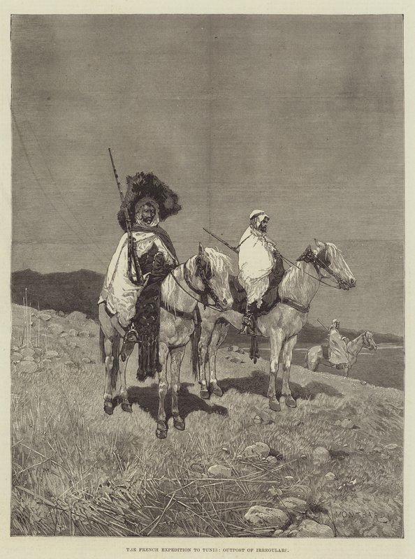 Francuska wyprawa do Tunisu, przyczółek nieregularnych autorstwa Charles Auguste Loye