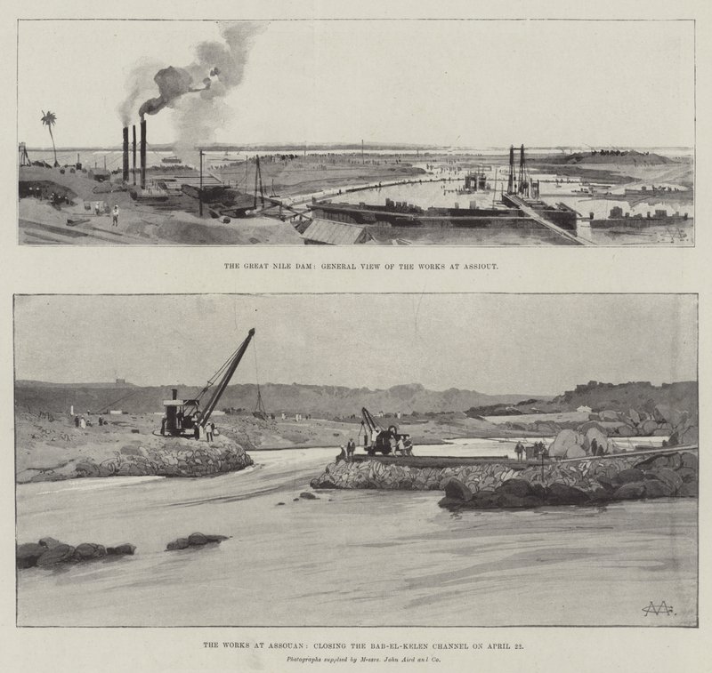 Wielka Tama na Nilu autorstwa Charles Auguste Loye