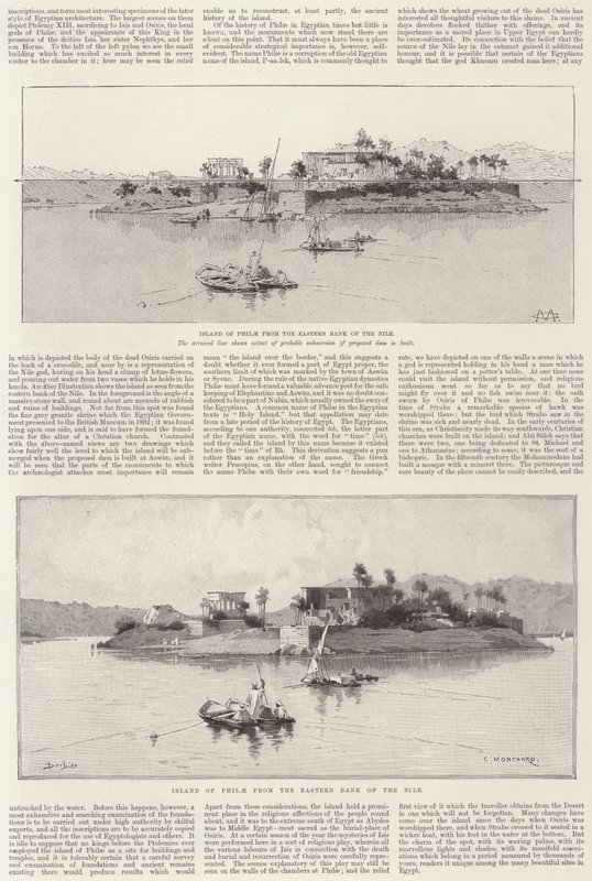 Wyspa Philae autorstwa Charles Auguste Loye