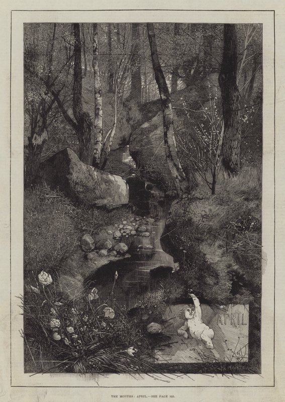 Miesiące, kwiecień autorstwa Charles Auguste Loye