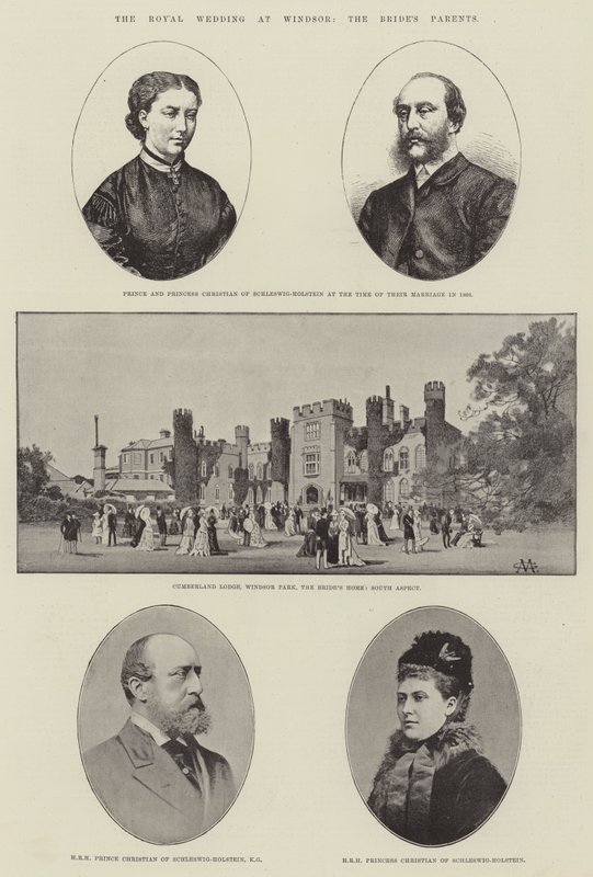 Królewskie wesele w Windsor, rodzice panny młodej autorstwa Charles Auguste Loye