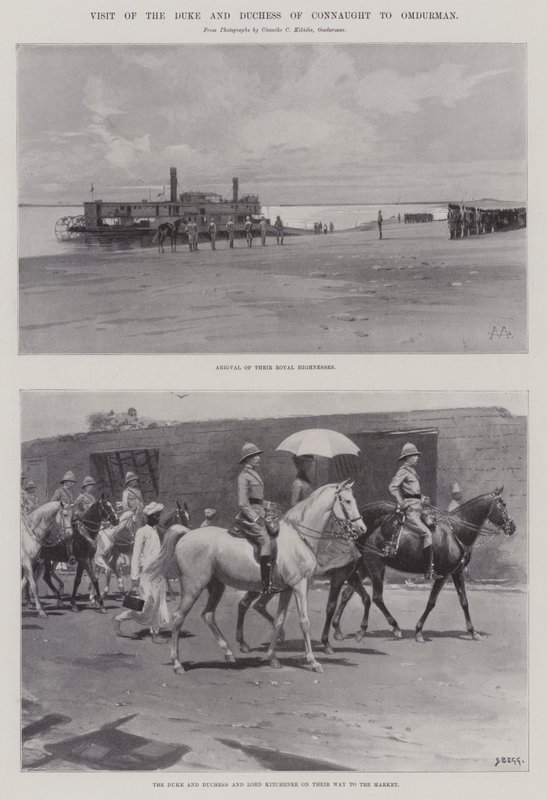 Wizyta księcia i księżnej Connaught w Omdurman autorstwa Charles Auguste Loye