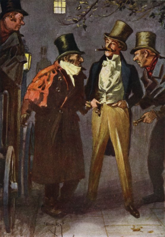 Rawdon Crawley w rękach komorników autorstwa Charles Crombie