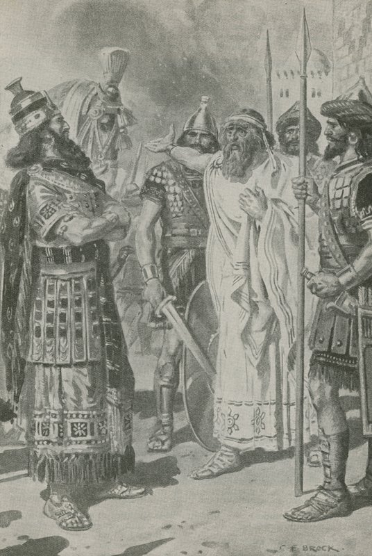 Krezus stoi w cieniu śmierci autorstwa Charles Edmund Brock
