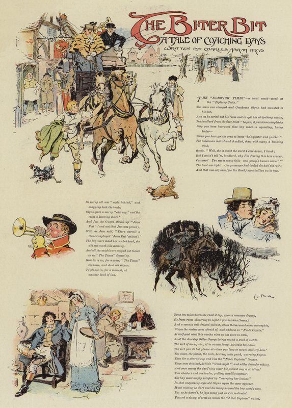 Biter Bit, opowieść o dniach coachingu (chromolitho) autorstwa Charles Edmund Brock