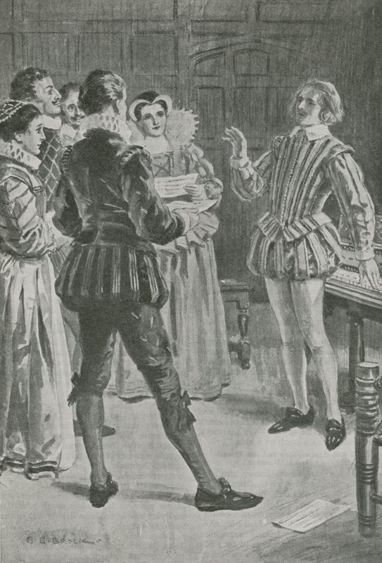 William Byrd słucha swojego madrygału autorstwa Charles Edmund Brock