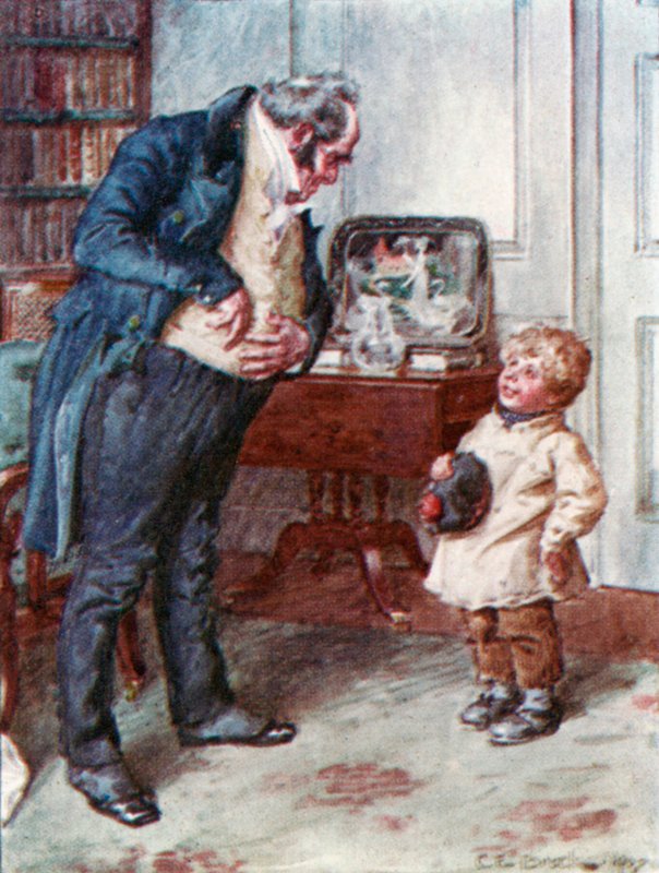 Ilustracja na receptę Doctor Marigolds autorstwa Dickensa autorstwa Charles Edmund after Brock