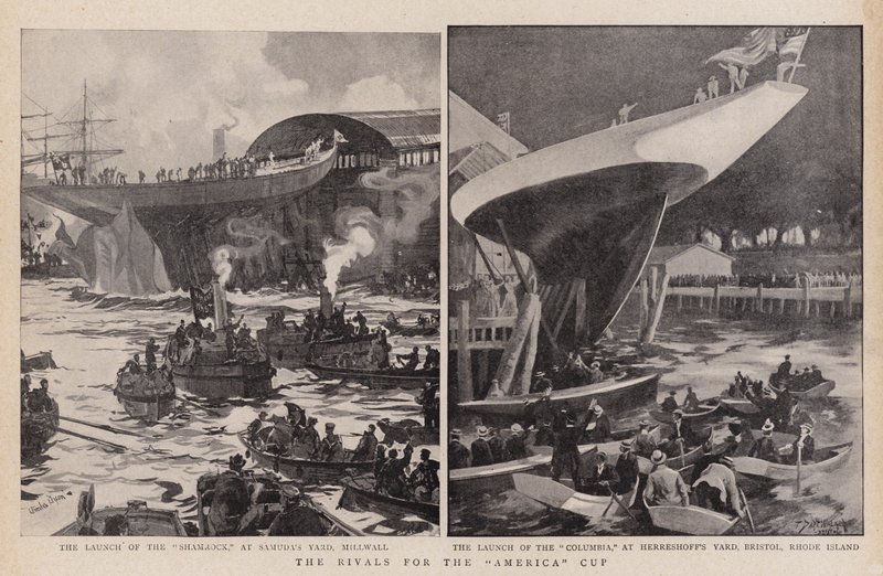 Rywale o Puchar Ameryki autorstwa Charles Edward Dixon