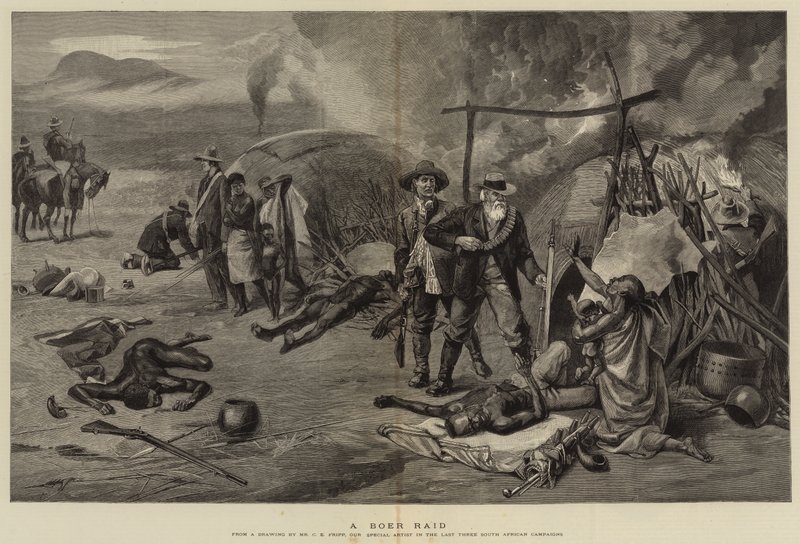A Boer Raid autorstwa Charles Edwin Fripp