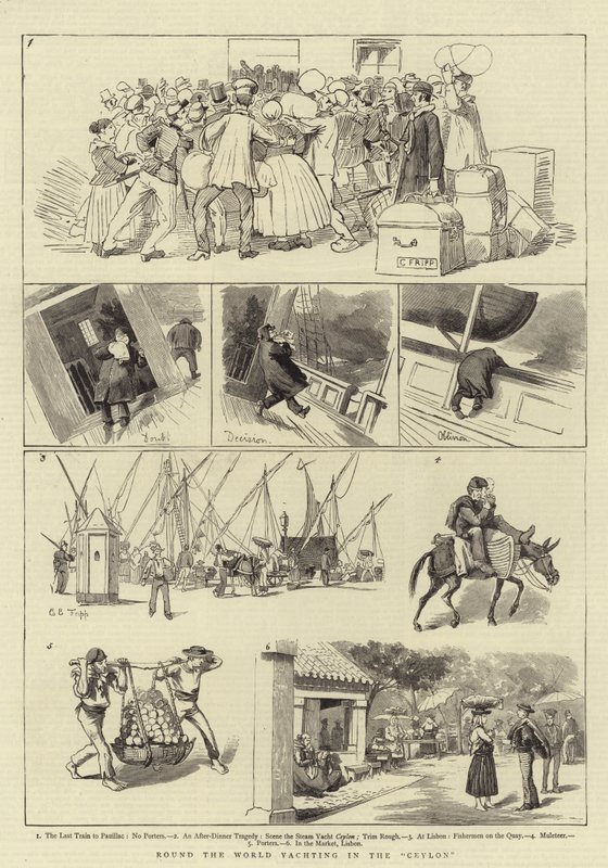 Żeglarstwo dookoła świata na Cejlonie autorstwa Charles Edwin Fripp