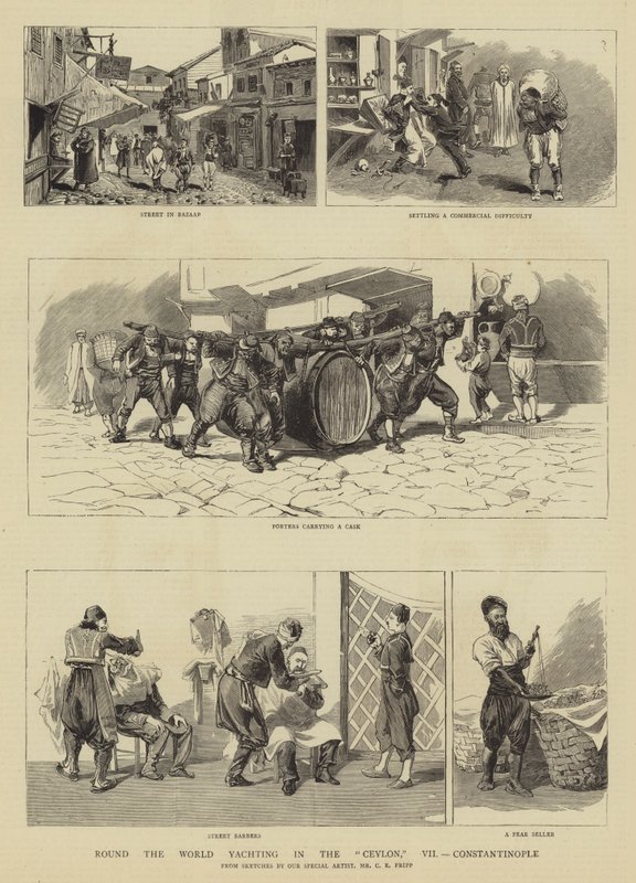 Żeglarstwo dookoła świata na Cejlonie, VII, Konstantynopol autorstwa Charles Edwin Fripp