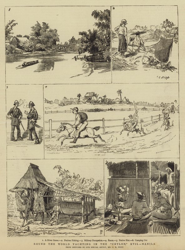 Żeglarstwo dookoła świata na Cejlonie, XVII, Manila autorstwa Charles Edwin Fripp