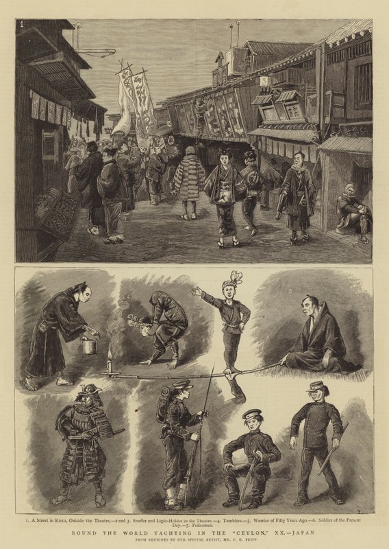 Żeglarstwo dookoła świata na Cejlonie, XX, Japonia autorstwa Charles Edwin Fripp