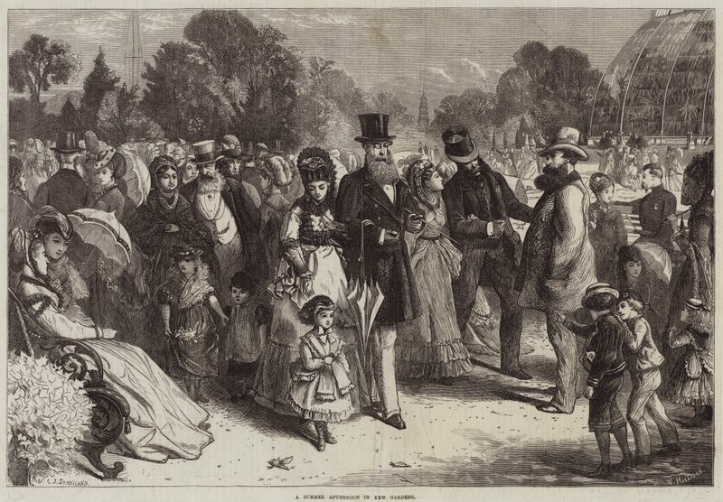 Letnie popołudnie w ogrodach Kew autorstwa Charles J. Staniland